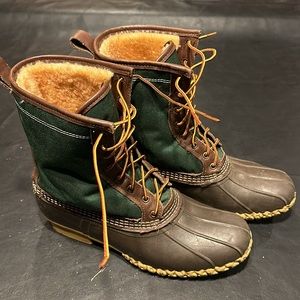 Men's Bean Boots, 10" Shearling-Lined Size 11 M